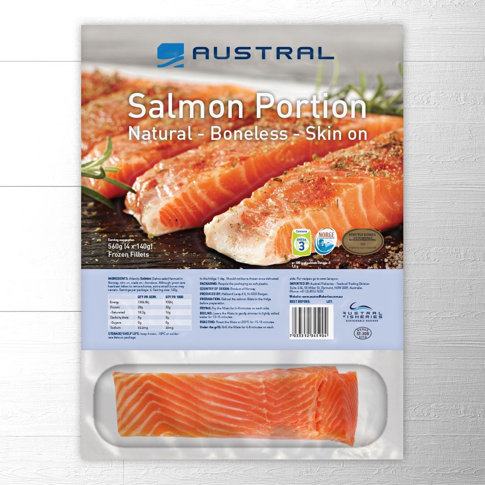 Austral Salmon 4-pack Portion