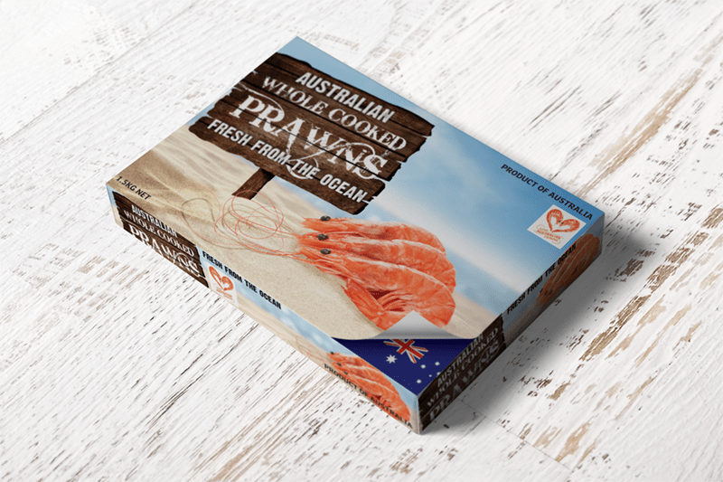 waseafoods cooked prawn 1-5kg package