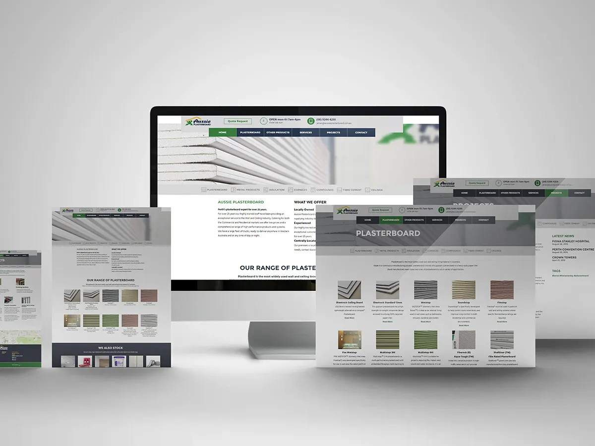 Aussie Plasterboard website